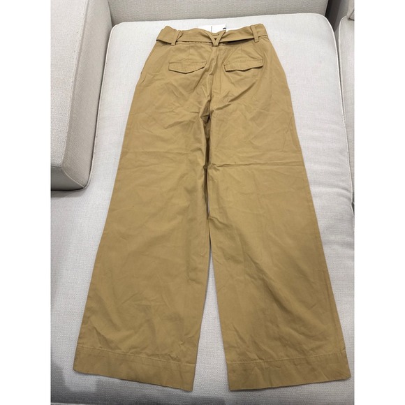 Who What Wear Wide Leg Pants Womens 6 Khaki High Rise Belted Cotton NWT - Picture 8 of 8